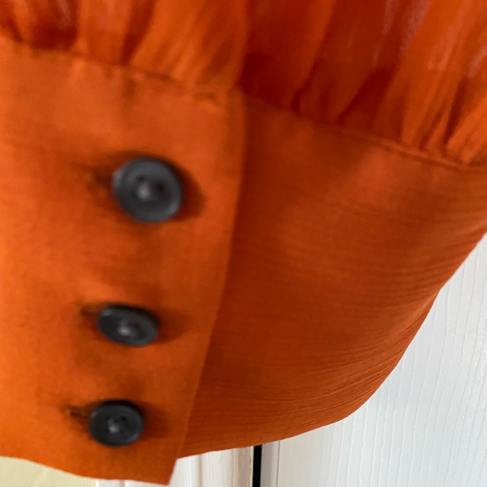 Women's Orange Ruffle Top - Picture 6 of 6